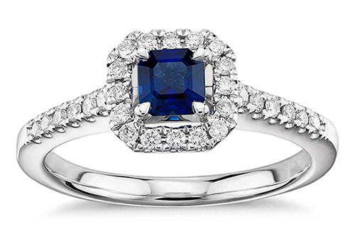 Gemstone engagement ring